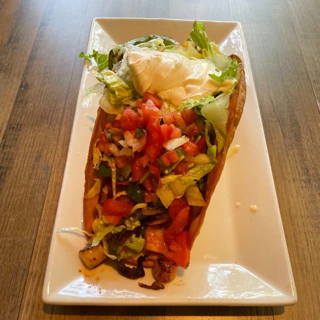 Seafood Taco Salad.